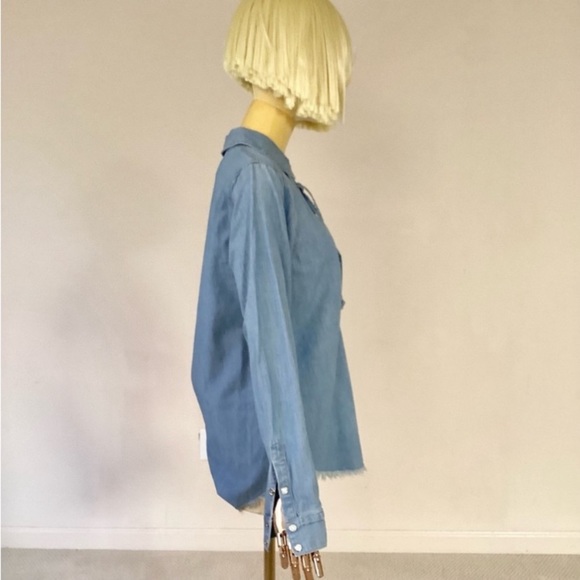 Nili Lotan Light Blue Denim/ Chambray Long Sleeves Small - Picture 5 of 10